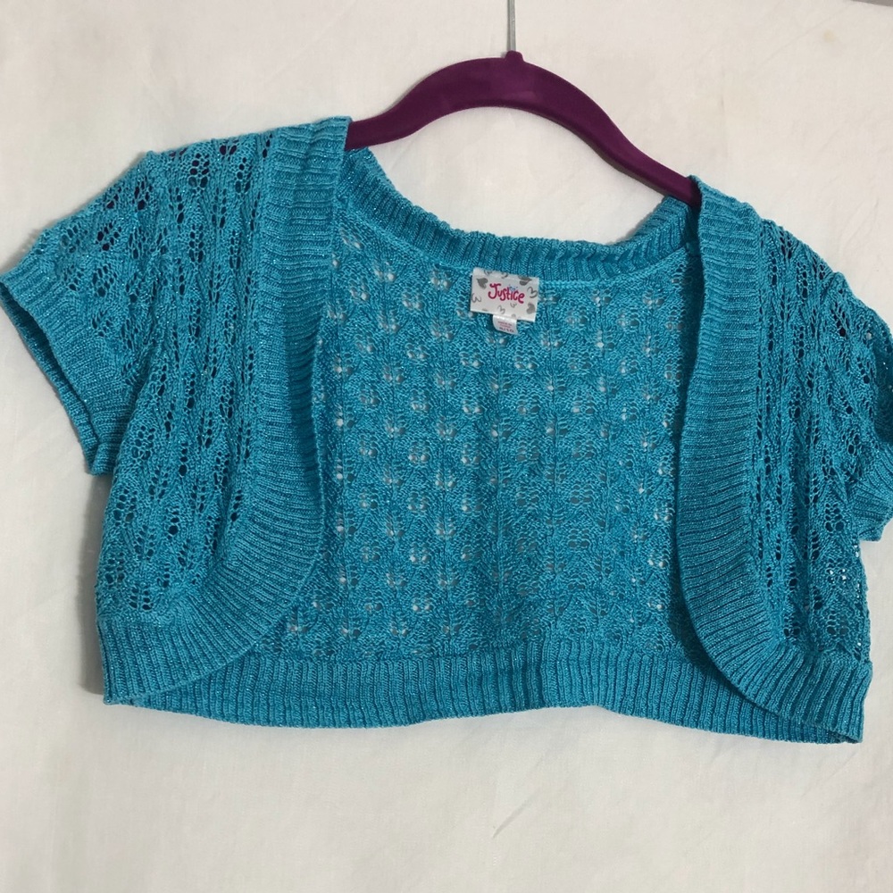 Justice knit cap sleeved bolero